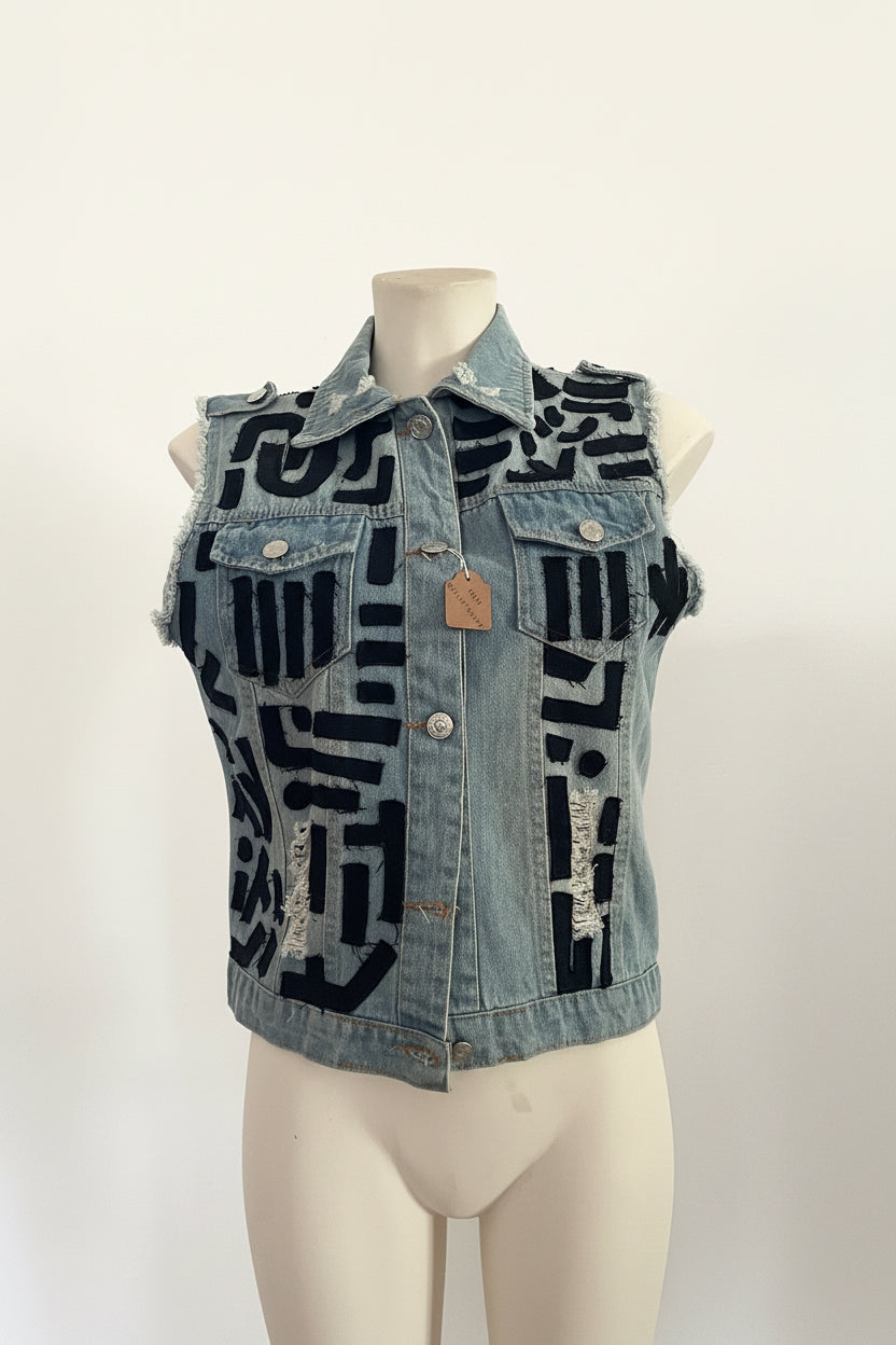 Denim vest custom