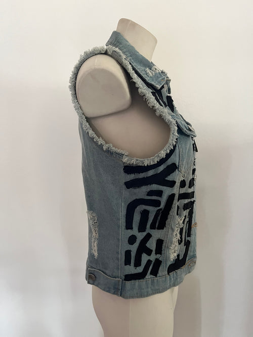 Denim vest custom